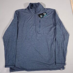 Salt Life SLX Performance Pullover Mens XL Navy Heather Quarter Zip SLM6249